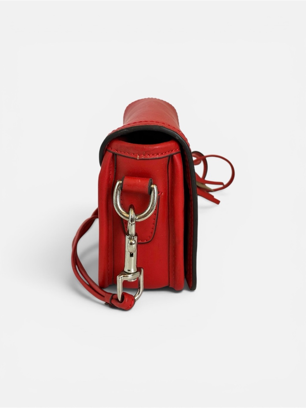 Coach Red Leather Crossbody with Tassel Charm - Picture 3 of 10